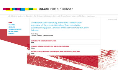 screenshot - www.coach-fuer-die-kuenste.de